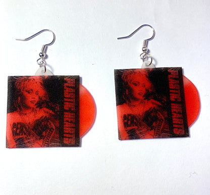 Miley Cyrus Plastic Hearts Vinyl Album Handmade Earrings!