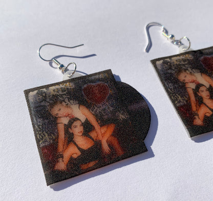 Miley Cyrus and Dua Lipa Prisoner Vinyl Single Handmade Earrings!