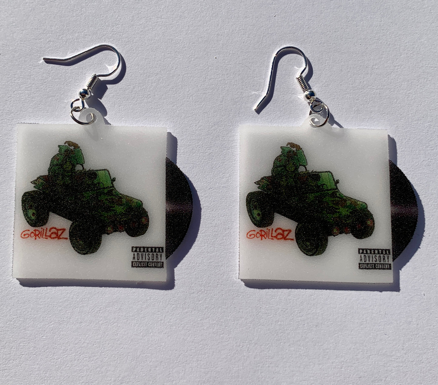 Gorillaz Self Titled Album Handmade Earrings!