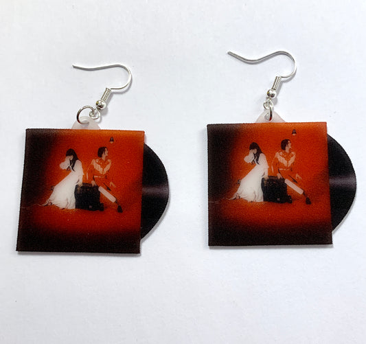 The White Stripes Elephant Vinyl Album Handmade Earrings!