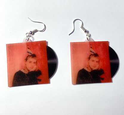 Frances Forever Space Girl Vinyl Single Handmade Earrings!