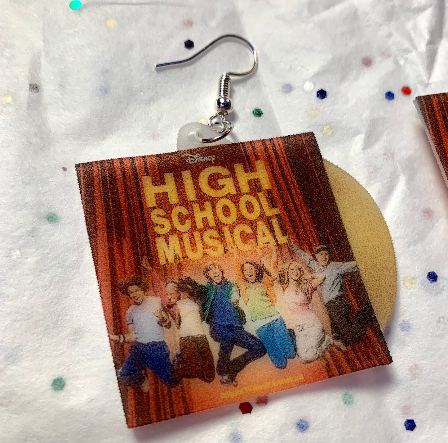 High School Musical Movie Soundtrack Vinyl Album Handmade Earrings!