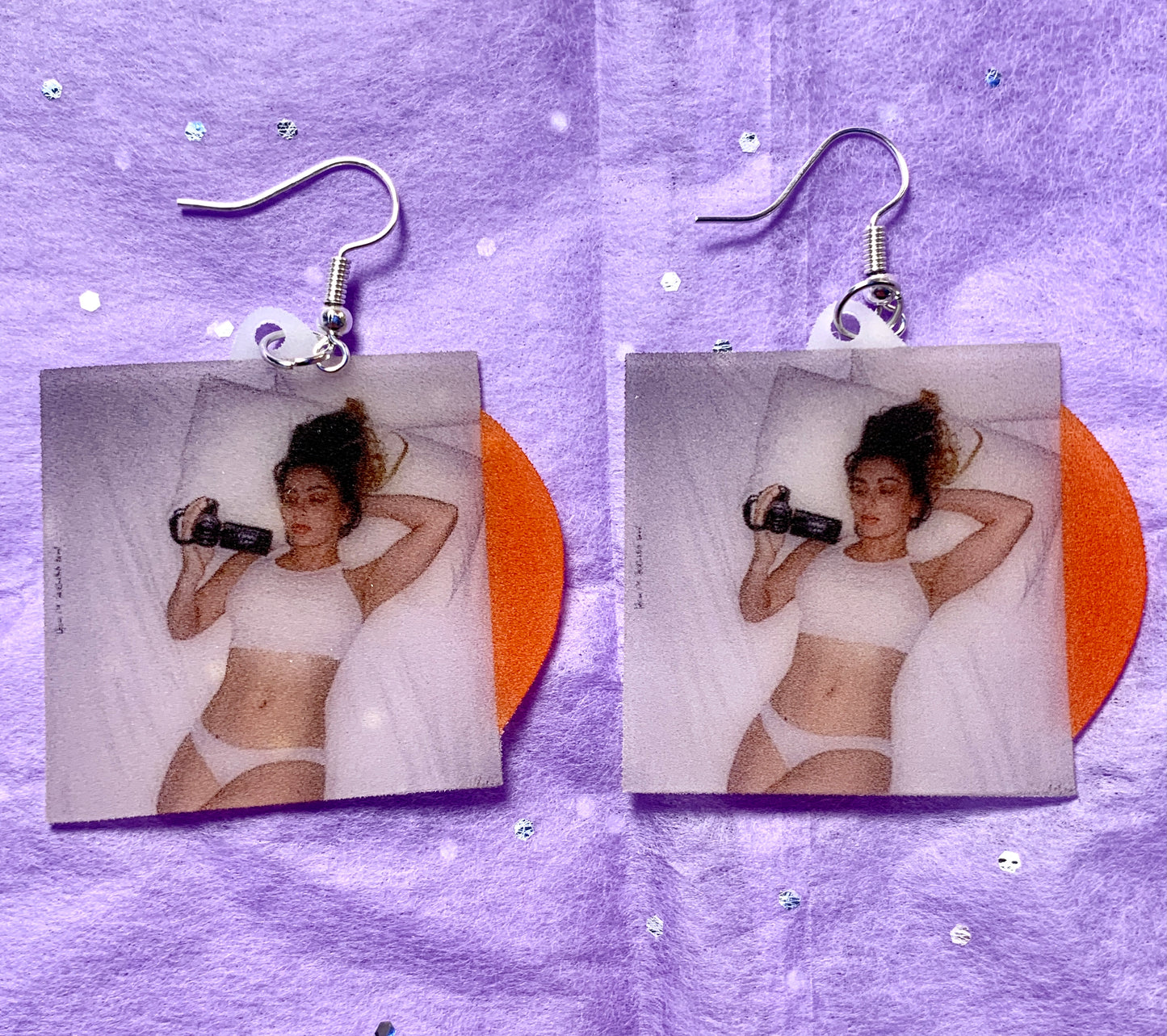 Charli XCX How I'm Feeling Now Vinyl Album Handmade Earrings!