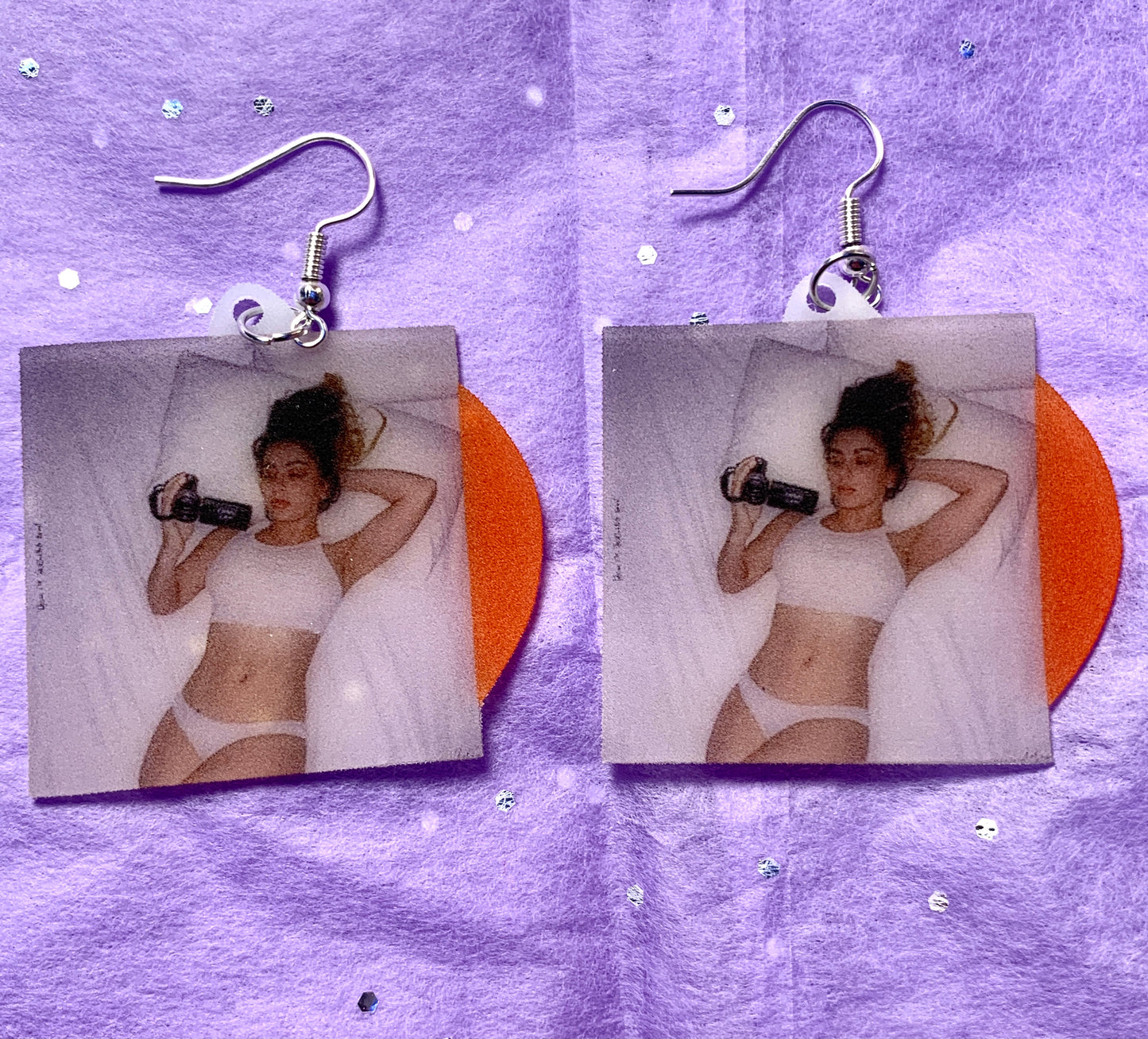 Charli XCX How I'm Feeling Now Vinyl Album Handmade Earrings!