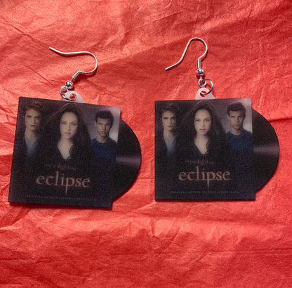 (READY TO SHIP) Twilight Movie Soundtrack Collection of Vinyl Albums Handmade Earrings!