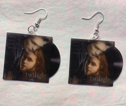 (READY TO SHIP) Twilight Movie Soundtrack Collection of Vinyl Albums Handmade Earrings!