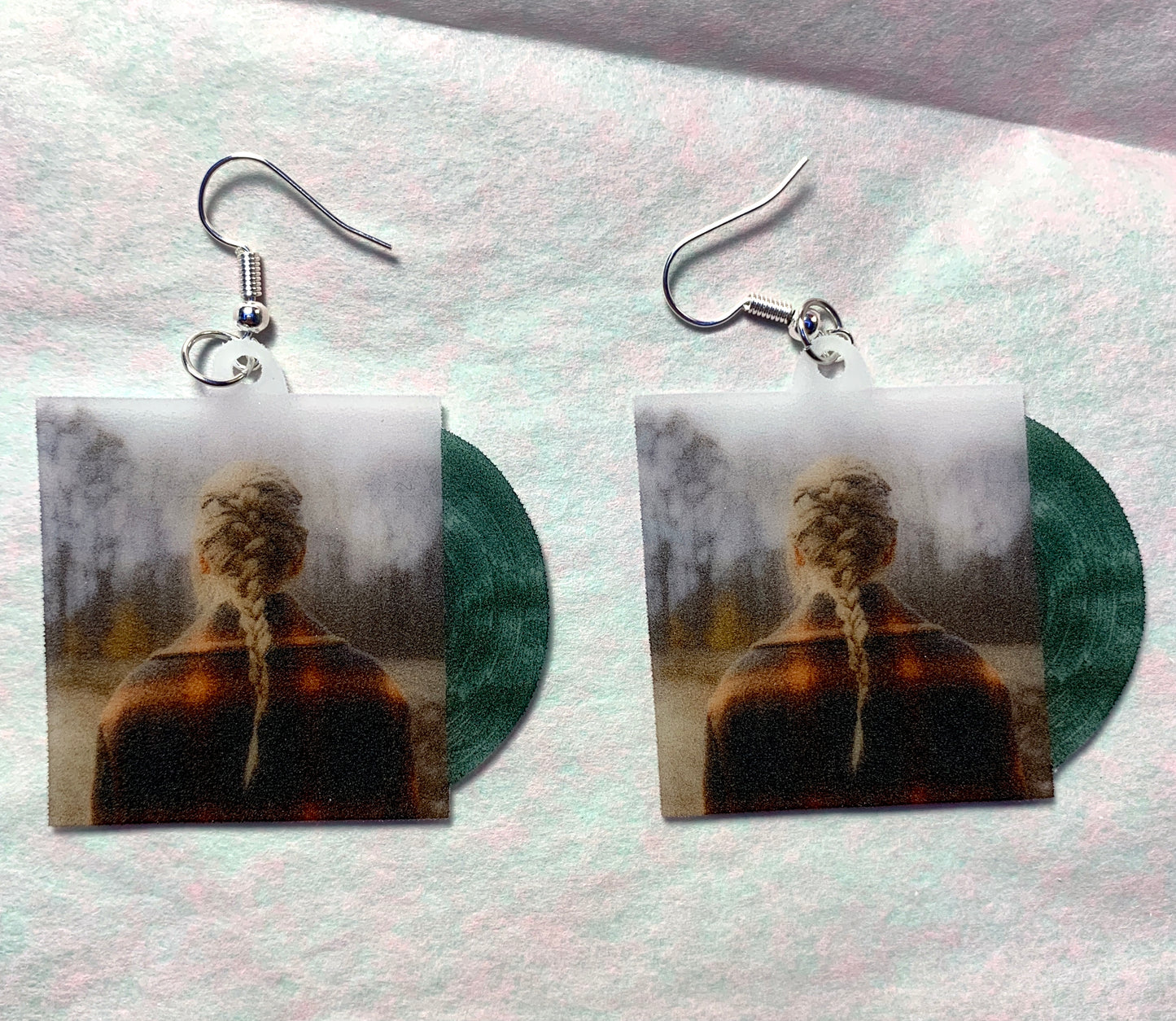 Taylor Swift Evermore Vinyl Album Handmade Earrings!