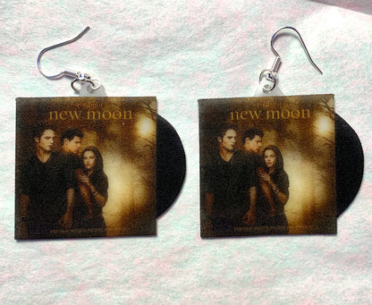 (READY TO SHIP) Twilight Movie Soundtrack Collection of Vinyl Albums Handmade Earrings!