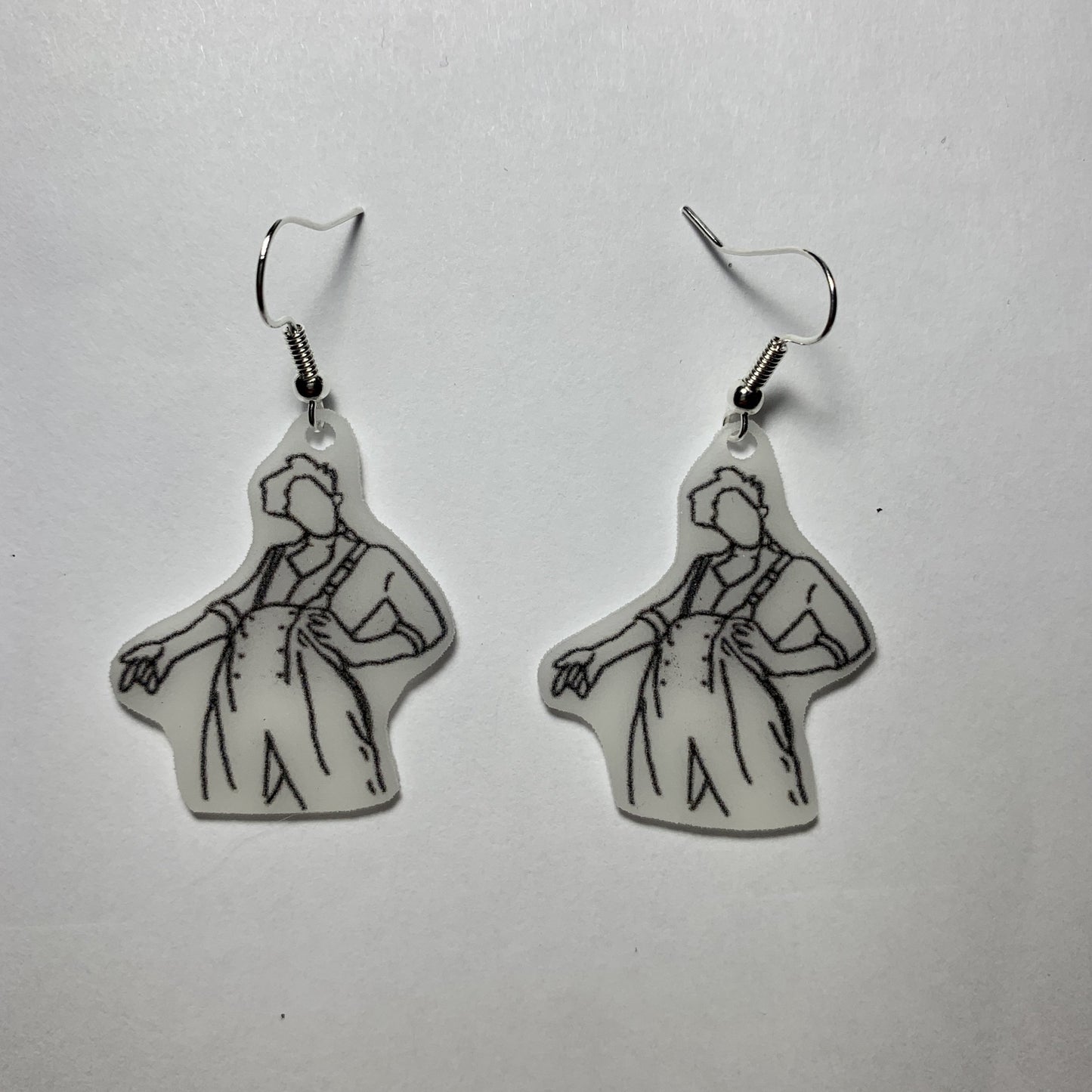 Harry Styles Fine Line Black and White Detailed Outline Handmade Earrings!