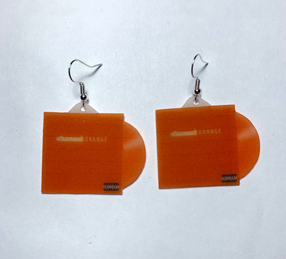 Frank Ocean Channel Orange Vinyl Handmade Earrings!