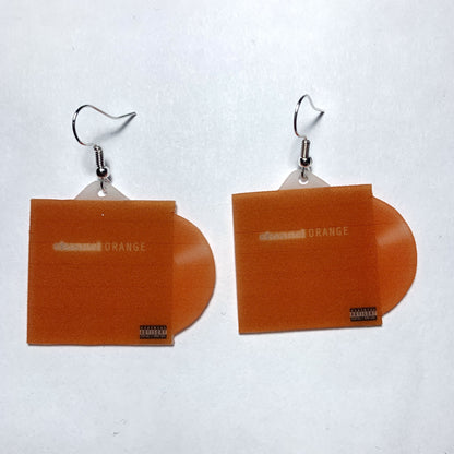 Frank Ocean Channel Orange Vinyl Handmade Earrings!