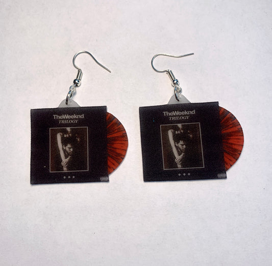 The Weeknd Trilogy Vinyl Album Handmade Earrings!