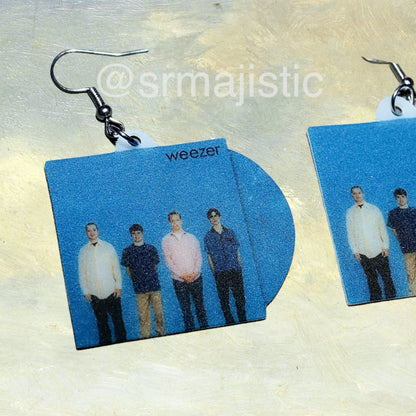 (READY TO SHIP) Weezer (Blue Album) Vinyl Album Handmade Earrings!