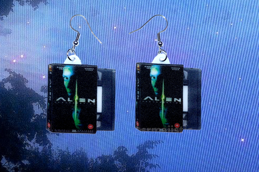 (READY TO SHIP) Alien Resurrection (1997) VHS 2D detailed Handmade Earrings!