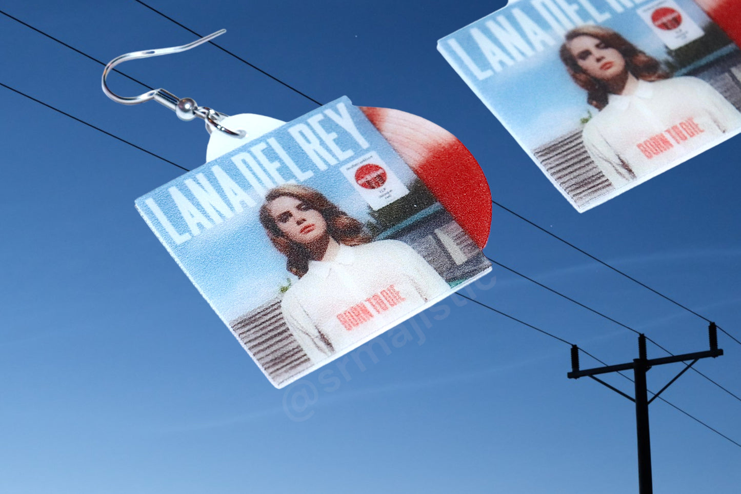 Lana Del Rey Born to Die Vinyl Album Handmade Earrings!