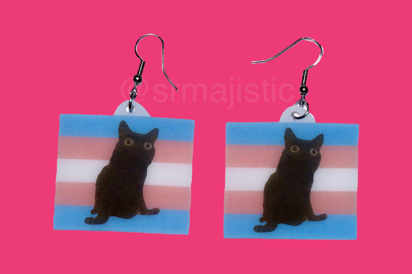 Jinx says Gay Rights cute pride flag detailed Handmade Earrings!