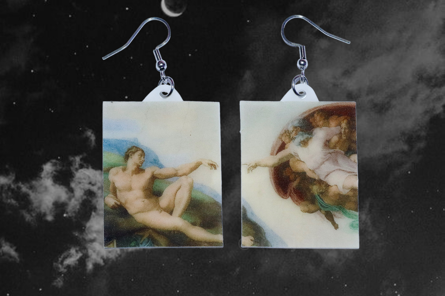 The Creation of Adam Detailed Handmade Earrings!