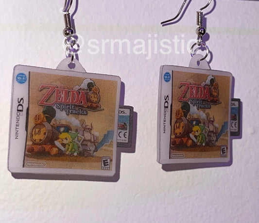 Zelda Spirit Tracks Nintendo DS Game 2D detailed Handmade Earrings!