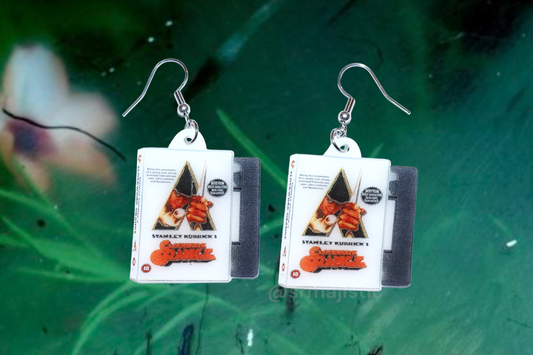 A Clockwork Orange (1971) Movie VHS style Handmade Earrings!