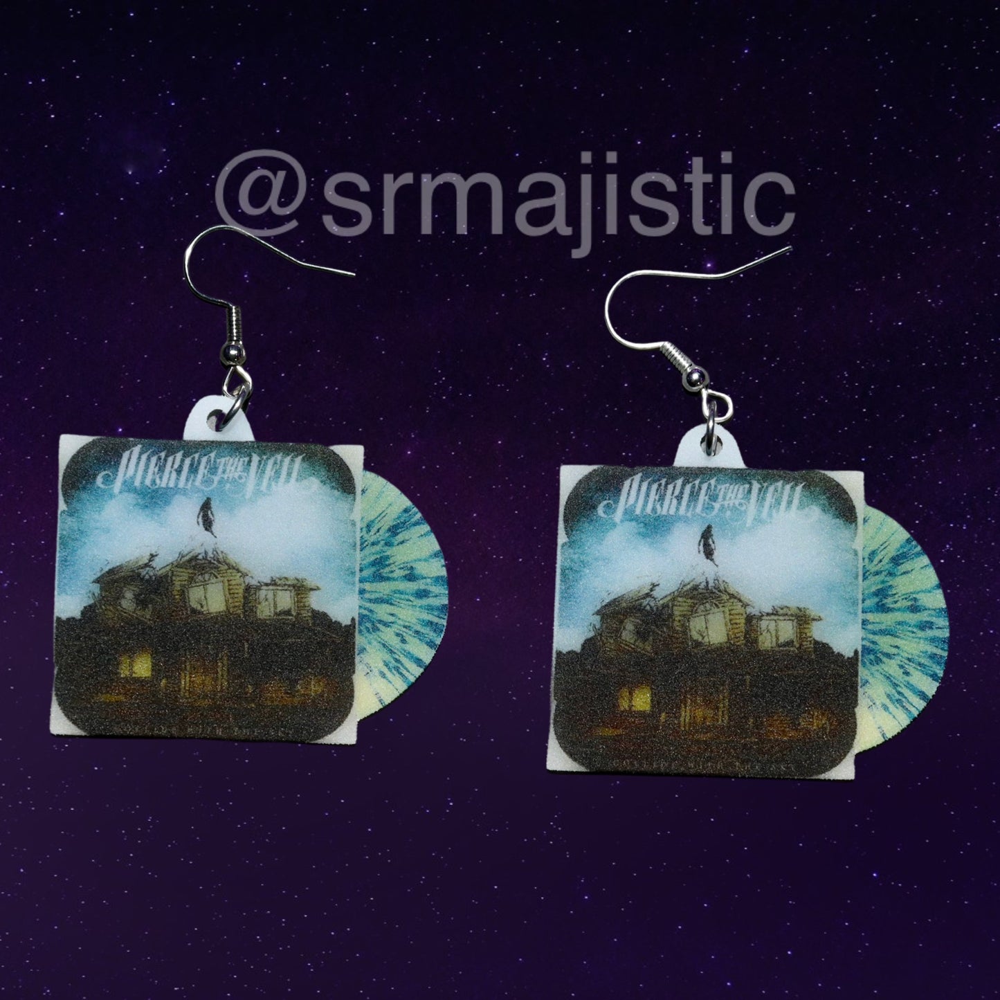 Pierce the Veil Collide with the Sky Vinyl Album Handmade Earrings!