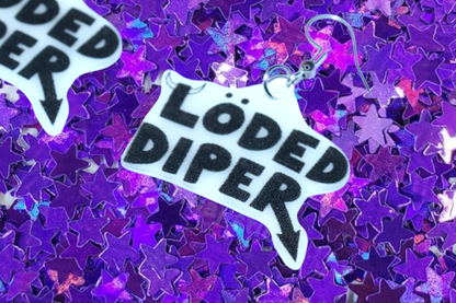 Löded Diper Diary of a Wimpy Kid Band Logo Handmade Earrings!