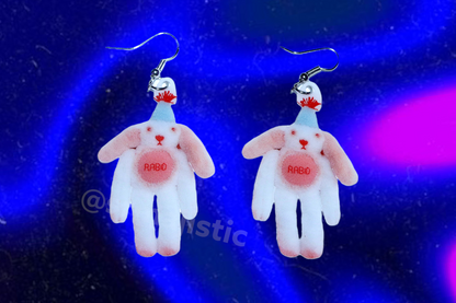 Hairy Little Funky Friends 2D Handmade Earrings (collaboration with Imo Sophia)