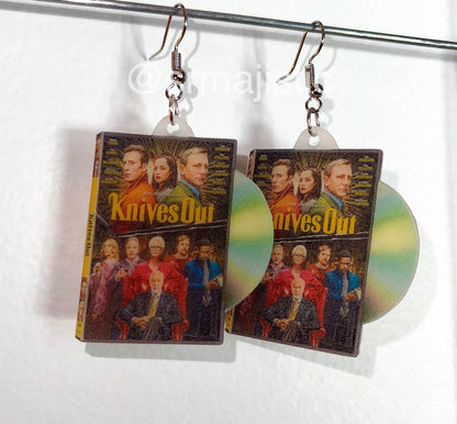 Knives Out (2019) DVD 2D detailed Handmade Earrings!