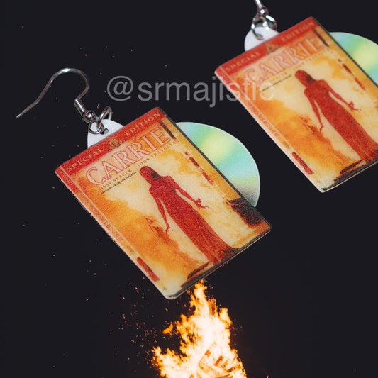 Carrie (1976) DVD 2D detailed Handmade Earrings!