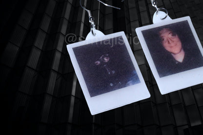 The Riddler/ Paul Dano Polaroids from the film The Batman (2022) Handmade Earrings!