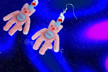 Hairy Little Funky Friends 2D Handmade Earrings (collaboration with Imo Sophia)