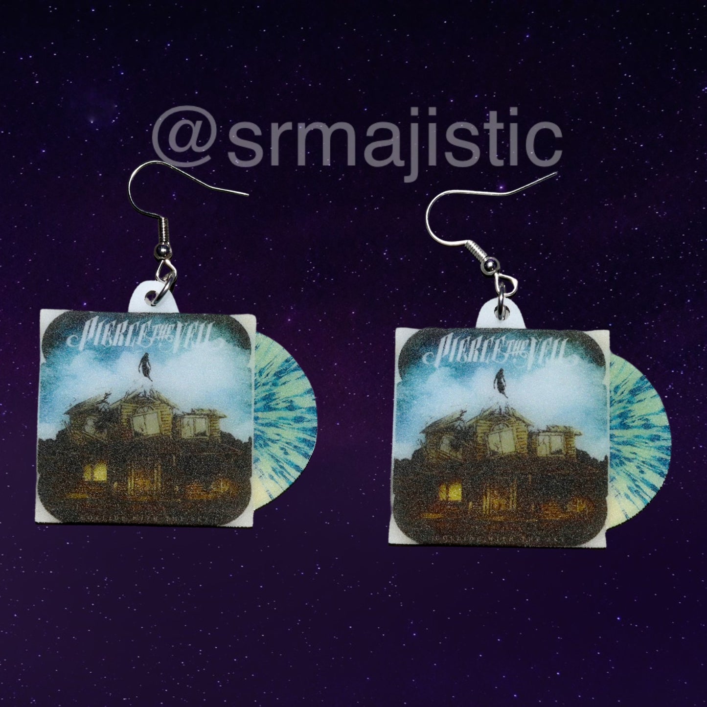 Pierce the Veil Collide with the Sky Vinyl Album Handmade Earrings!