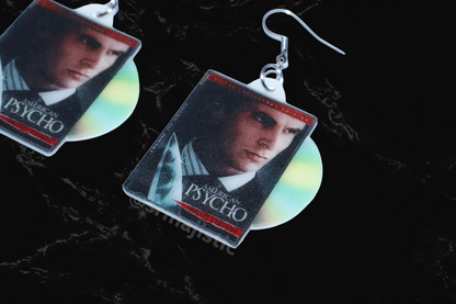 (READY TO SHIP) American Psycho (2000) DVD 2D detailed Handmade Earrings!