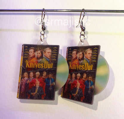 Knives Out (2019) DVD 2D detailed Handmade Earrings!