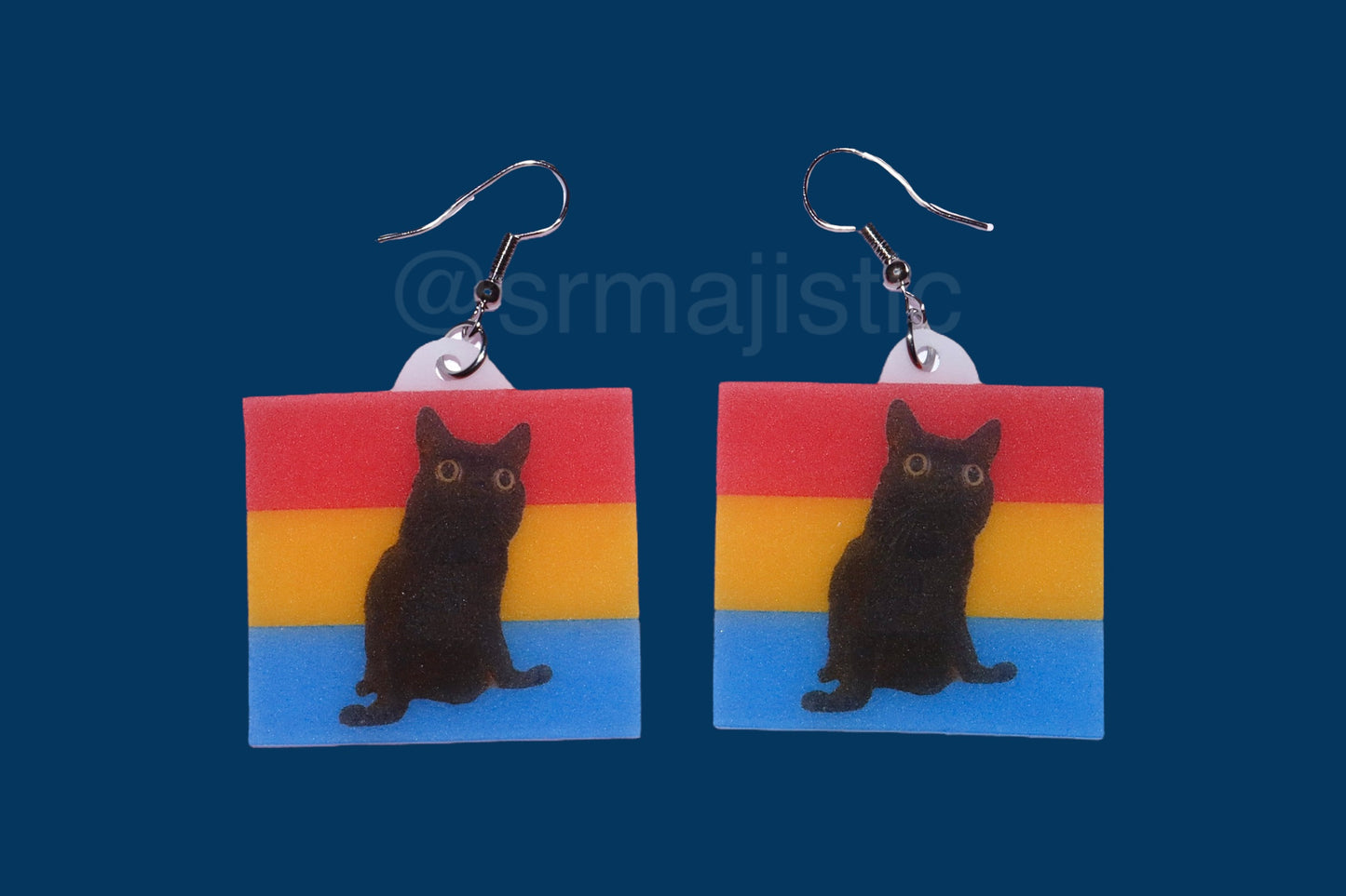 Jinx says Gay Rights cute pride flag detailed Handmade Earrings!