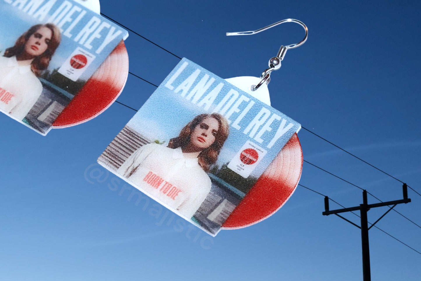 Lana Del Rey Born to Die Vinyl Album Handmade Earrings!