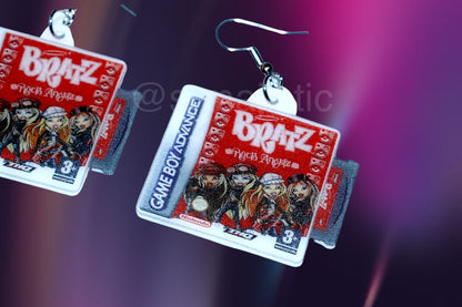 Bratz Rock Angelz Game Boy Advance Game 2D detailed Handmade Earrings!