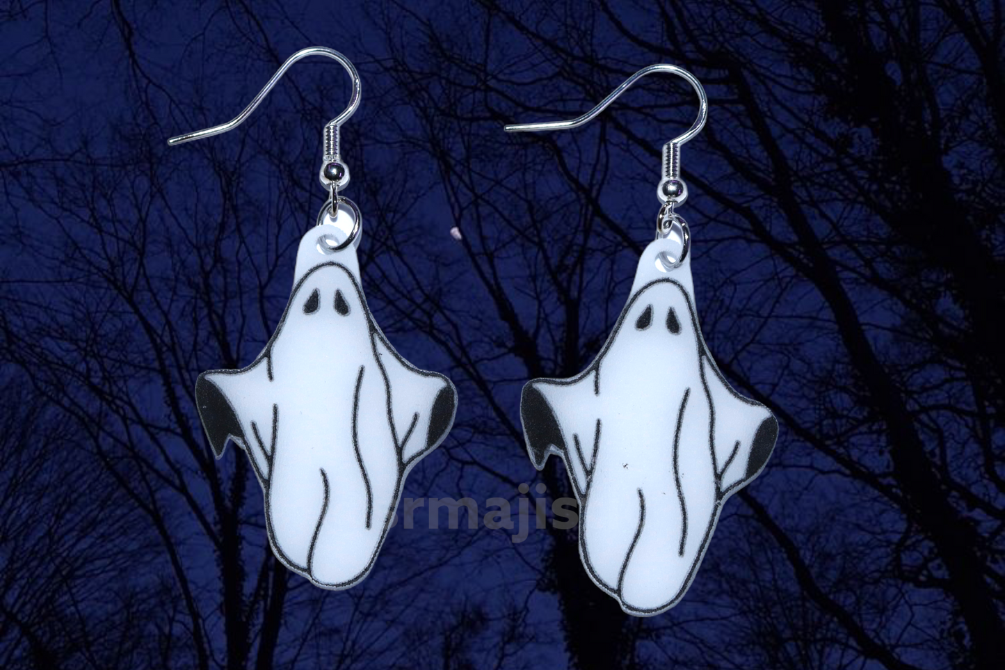 Cute Ghost Cartoon Handmade Earrings!