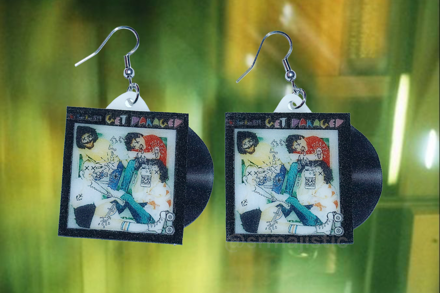 Be Your Own Pet Get Damaged Vinyl Album Handmade Earrings!