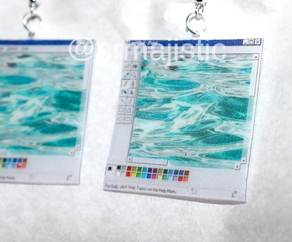 (READY TO SHIP) Microsoft Paint Aesthetic Vapor Wave Cute Handmade Earrings!