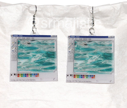 (READY TO SHIP) Microsoft Paint Aesthetic Vapor Wave Cute Handmade Earrings!