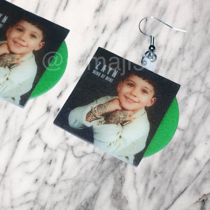 ZAYN Mind of Mine Vinyl Album Handmade Earrings!