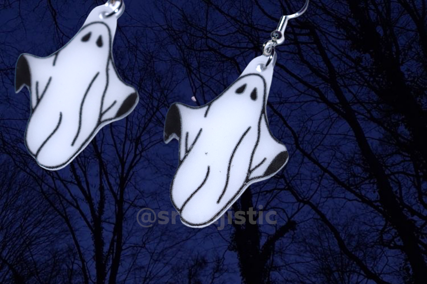 Cute Ghost Cartoon Handmade Earrings!