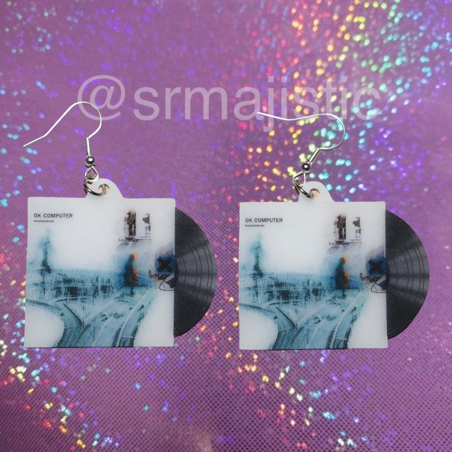Radiohead OK Computer Vinyl Album Handmade Earrings!