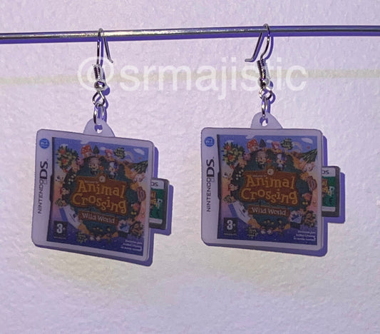 (READY TO SHIP) Animal Crossing Wild World Nintendo DS Game 2D detailed Handmade Earrings!