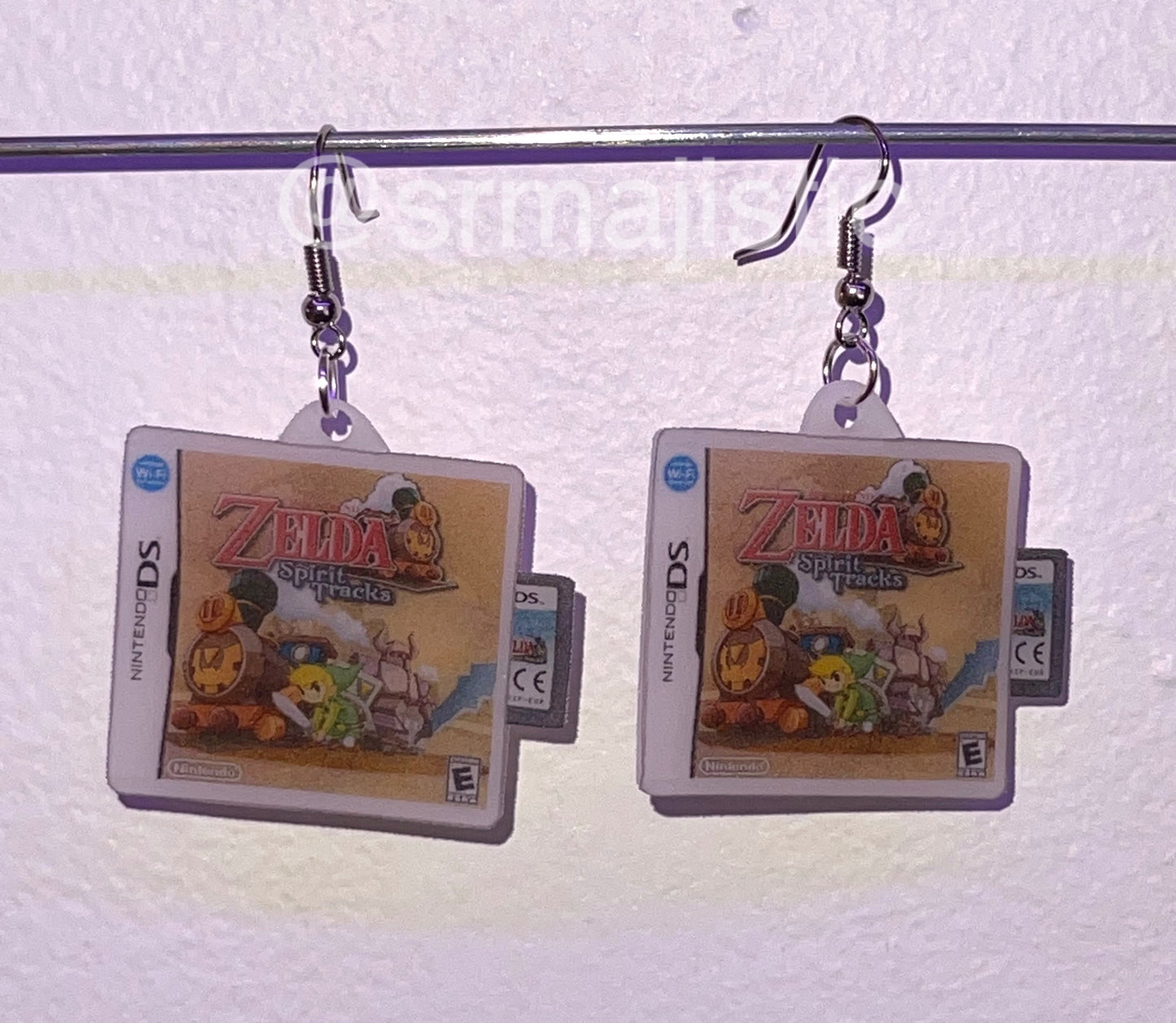 Zelda Spirit Tracks Nintendo DS Game 2D detailed Handmade Earrings!