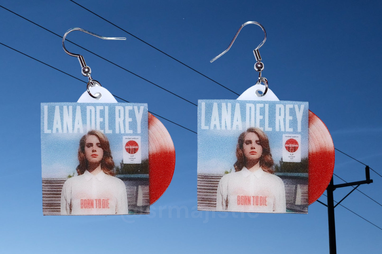 Lana Del Rey Born to Die Vinyl Album Handmade Earrings!