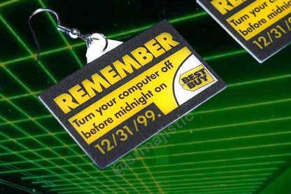 Best Buy Y2K Remember Sticker Handmade Earrings!