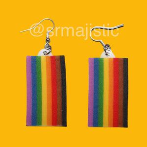 Mexican Gay Pride Flag LGBT Handcrafted Leather Earrings - Unique Style  Statements