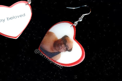 Danny DeVito Trash Man My Beloved Character Locket Heart 2D detailed Handmade Earrings!