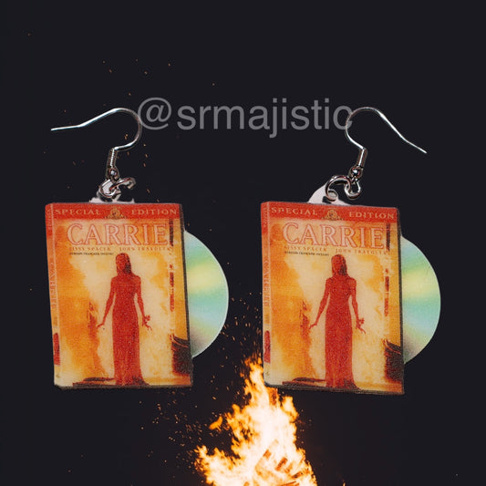 (READY TO SHIP) Carrie (1976) DVD 2D detailed Handmade Earrings!